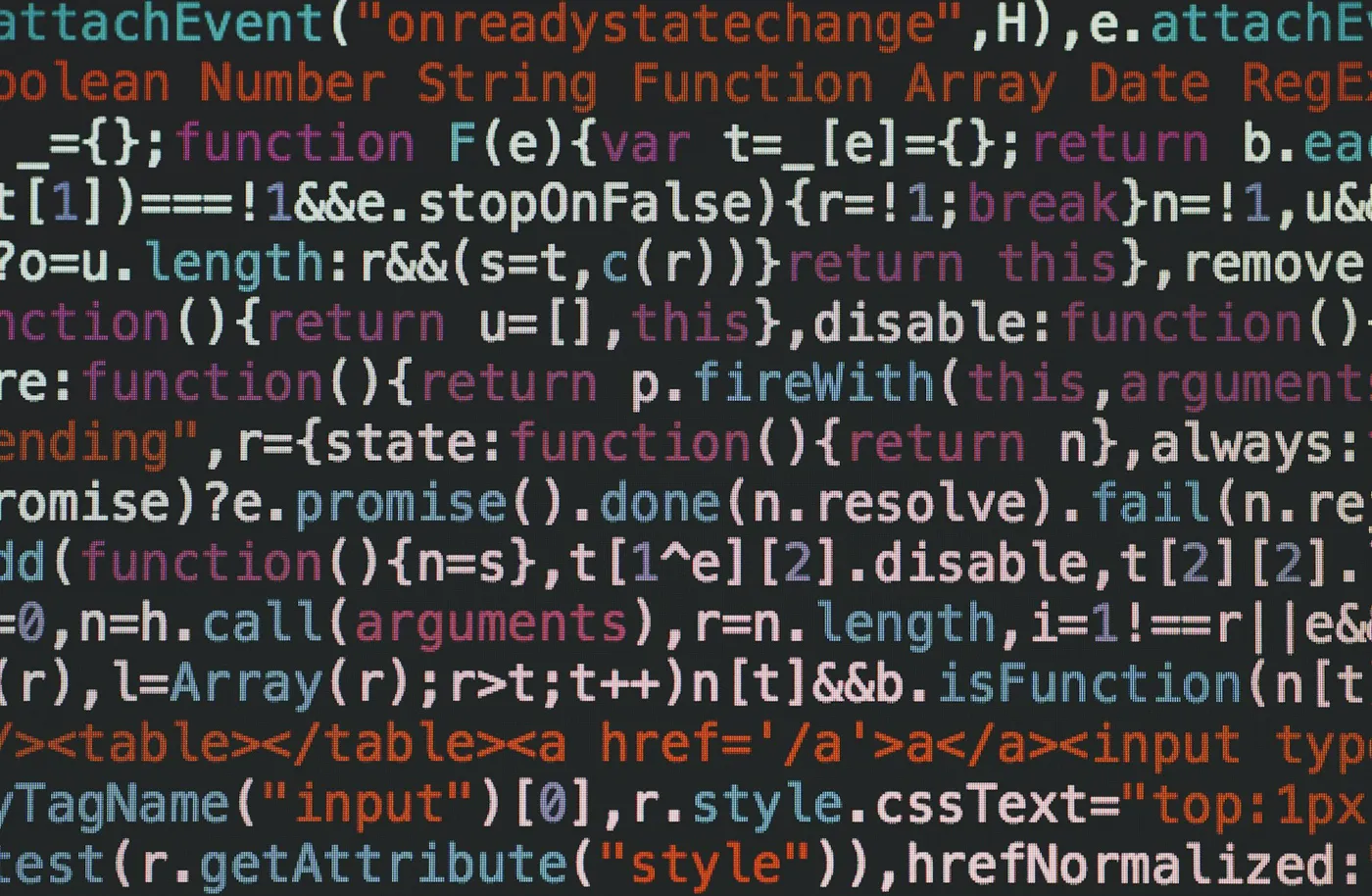 JavaScript code on a screen